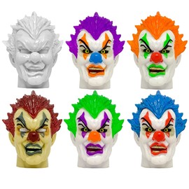 Figures Toy Company Set of 6 Clown Heads for 8 Inch Type S Retro Action Figures