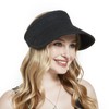 Women's Sun Visor Hat Wide Brim UPF 80+ Packable Ponytail