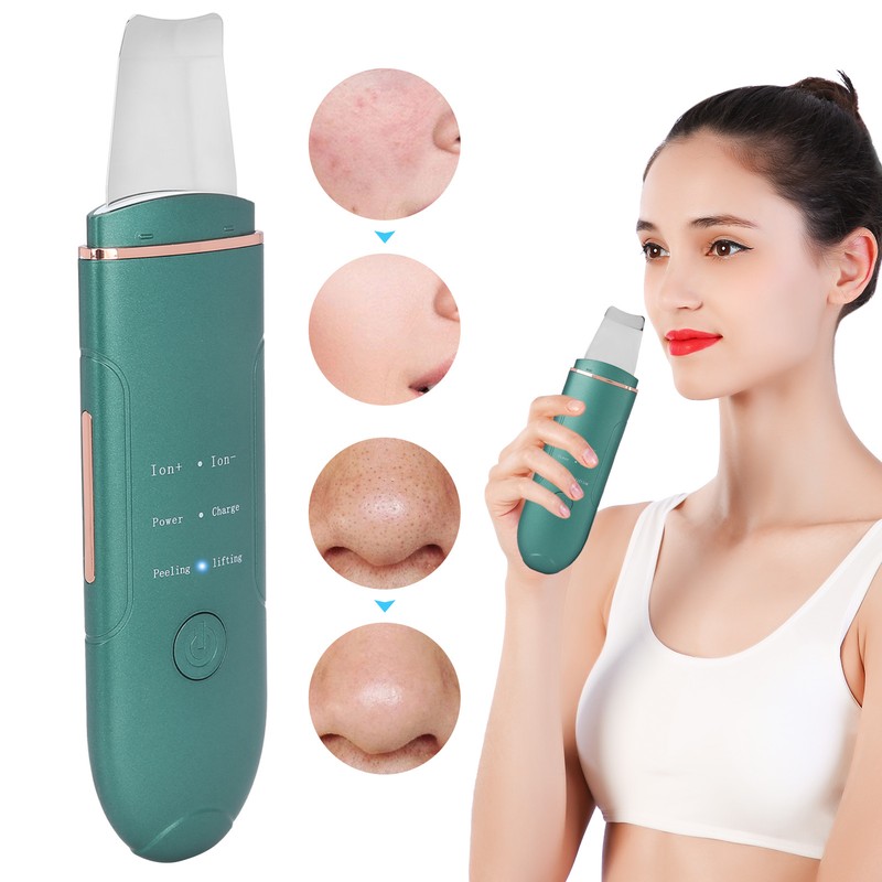 EMS Ultrasonic Skin Scrubber Blackhead Pimple Removal Lifting Ion Pore