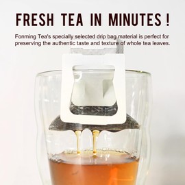 Fonming Tea Osmanthus Oolong Tea Quick Brew Drip Bags (hanging ear tea bags), Taiwan Rich Roasted Oolong Tea. 7 Count Box with capybara Design