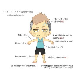 tuzuru Tattoo Stickers, Set of 3, Carp Stickers, 4.7 x 7.5 inches (12 x 19 cm), Waterproof, Arms, Legs, Back, Bonus Included