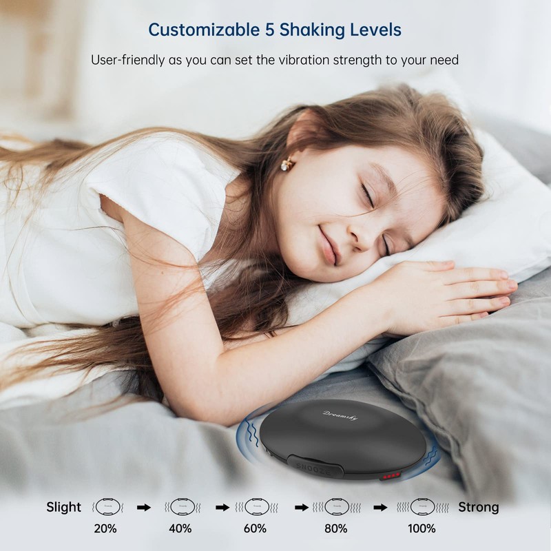 DreamSky Vibrating Alarm Clock for Heavy Sleepers - Auto Set