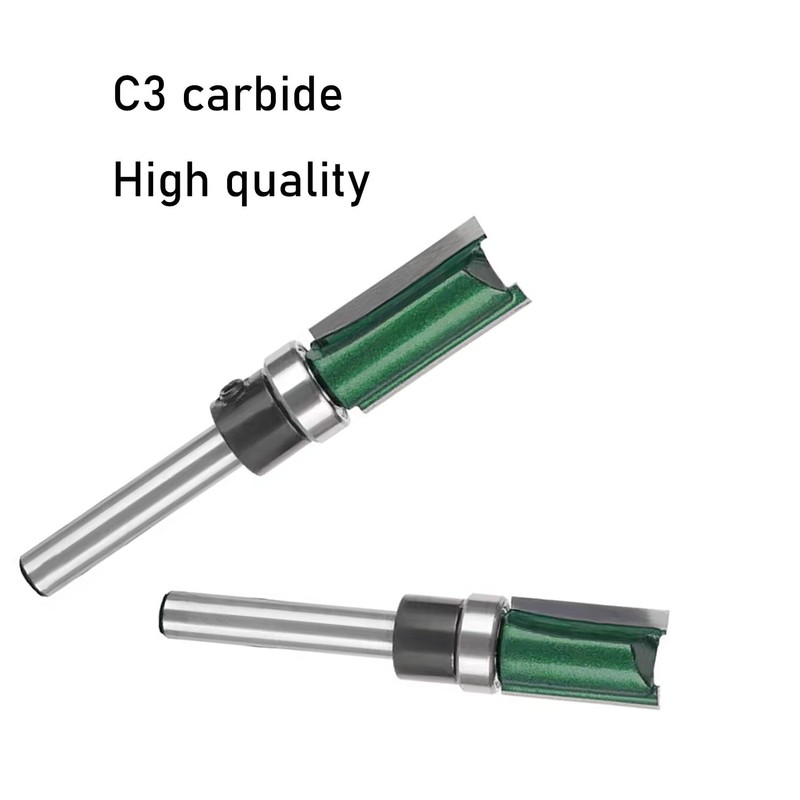 Pattern Flush Trim Bit 4 Pcs Router Bits，Top Bearing Flush
