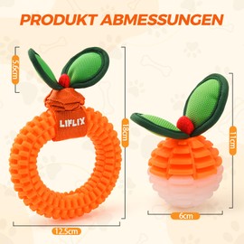 LIFLIX 2er-Set Zahnpflege-Spielzeug für Welpen, Langlebige TPU Biss und Bürste Hundespielzeug für Kleine & Mittlere Hunde, Dental Kauspielzeug für Zahnende Welpen