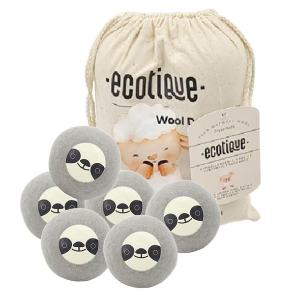 Ecotique Organic Wool Dryer Balls - Pack of 6, 100%