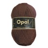 Opal Sock Wool 4 Ply Plain Opal Plain Brown