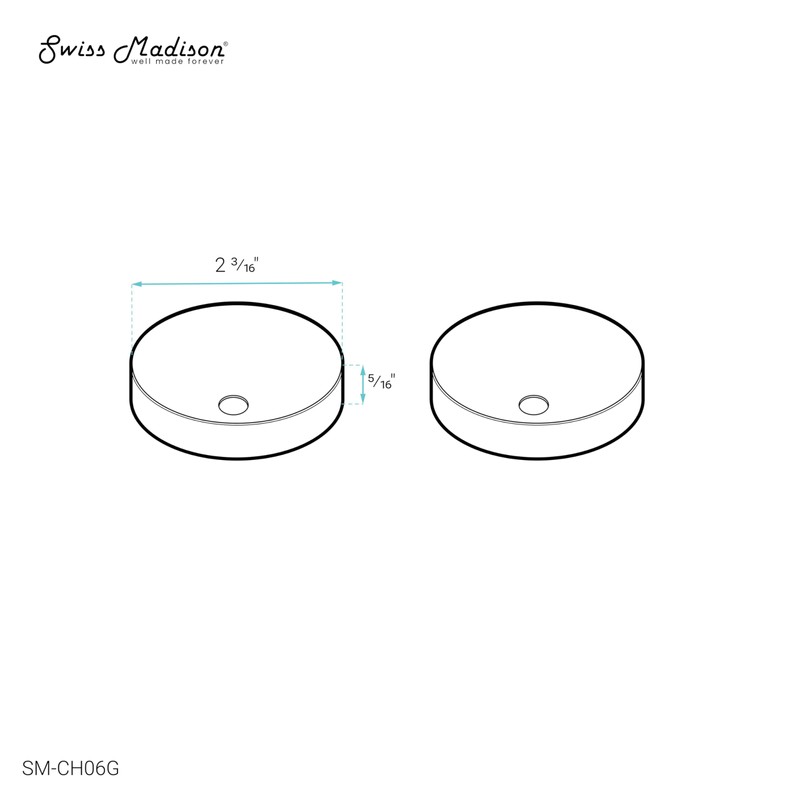 Swiss Madison Well Made Forever SM-CH06G Swiss Madison Hardware, Gold