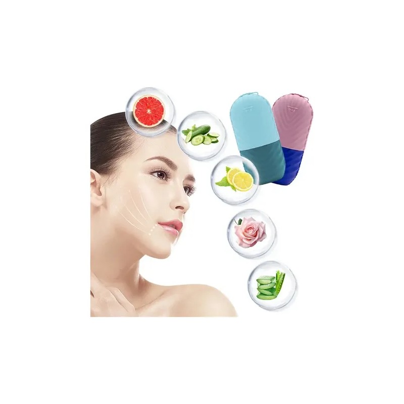 Rodillo Silicona Hielo Masaje Cuidado Facial Reutilizable