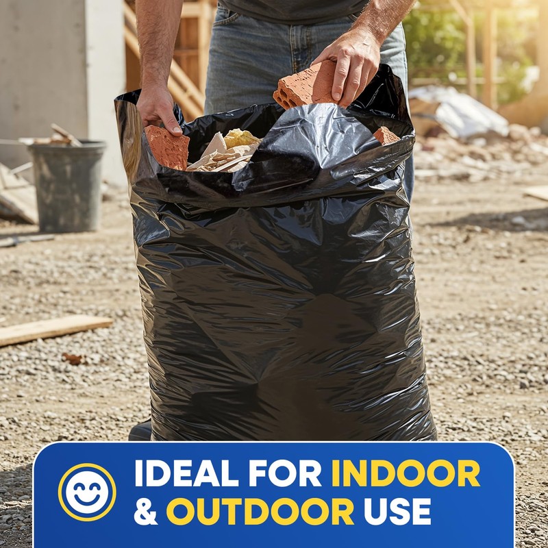 Plastic Prince 42 Gallon Contractor Garbage Bags with Flap Ties