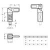 Ganter Normelemente Spring latch for welding, door latch - GN