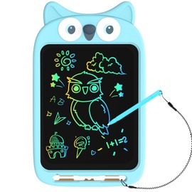CHAFEGY 10 Inch LCD Writing Tablet for Kids Toddler Toys, Electronic Doodle Board Drawing Pad, Lion Owl Fox Rabbit Design, Christmas Birthday Gift for Boys Girls 3 4 5 6 8 Years (Owl)