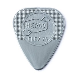 Herco® HE211 Flex 75 Nylon Flat Picks, Silver, Heavy, 100/Bag