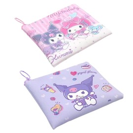 FeiFei's Bow 2 Pack Small Coin Purse, Cute Cartoon Wallet Mini Purse Holder for Women Girls Children, Oxford Pouch Small Change Bag for Coin, Credit Card, ID Card, Keys, Lipstick (Kuro)