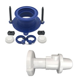 Toilet Wax Ring Replacement Kit. Toilet repair kit, No Stacking Wax Seals. W/Bathroom Decor Escutcheon Plate, Cover for Toilet Fill Valve Angled Water Shut Off. (200DS/WH, Regular, 2, OND-TAPCAP-2)