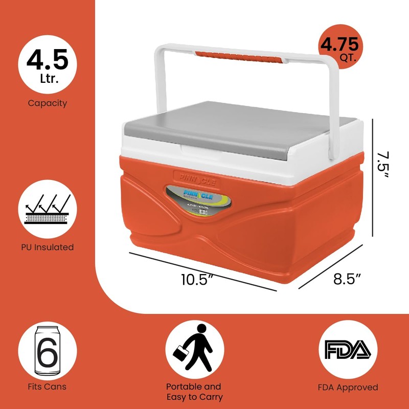 Pinnacle 4.5-11 Liter Insulated Cooler Lunch Box Set Portable Camping/Picnic