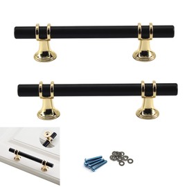 Zerniple T Bar Handle Pull Kitchen Cabinet Handle Zinc Alloy Drawer Wardrobe Pull Cupboard Knobs (2 Pieces)
