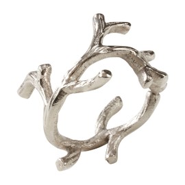 SARO LIFESTYLE NR150.S Coral Napkin Rings (Set of 4) Silver