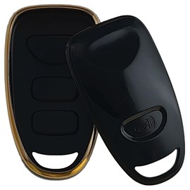 REPROTECTING TPU Key Fob Cover Compatible with 2006-2020 Hyundai Accent Elantra Genesis Sonata Kia Forte Optima Rondo Sorento Spectra (Black/Black, 4 Buttons)