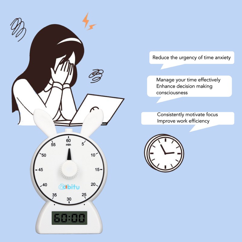 Visual Timer Kids Countdown Cooking Time Management Timer for Home