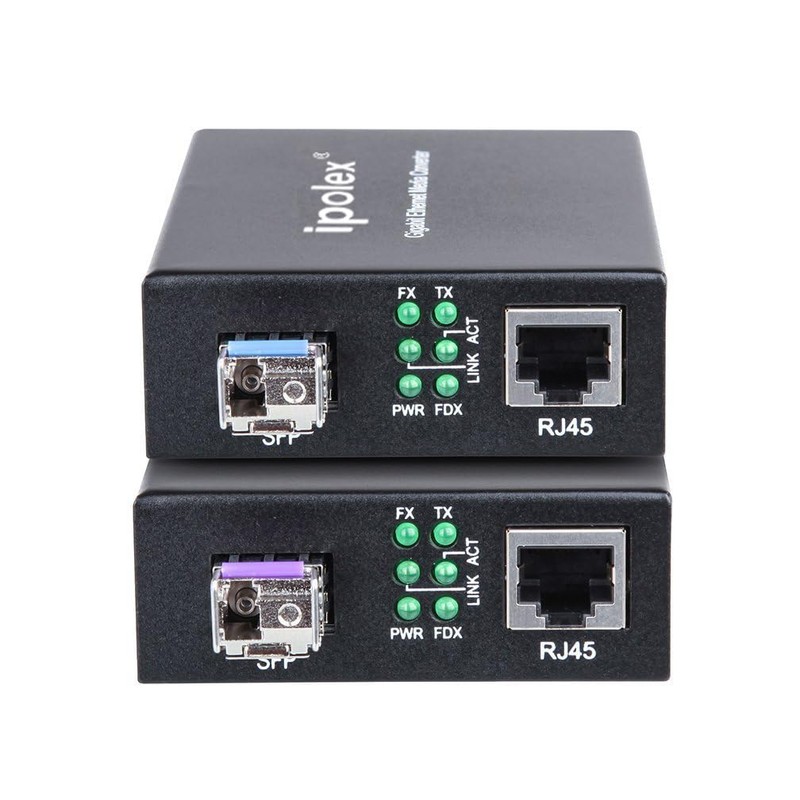 1 Pair 1.25G Gigabit Optical Media Converter Single Mode Single