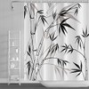 SDOTPMT 105 x 160 cm Bamboo Silhouette Shower Curtain Bamboo