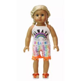 American Fashion WORLD Shorts & Summer Apparel, Always Dreaming Short Outfit, for 18" Dolls