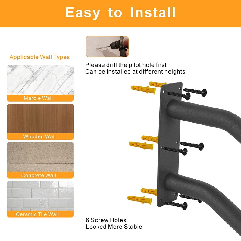 Wdwlbsm 2 Pcs Handrails for Outdoor Steps Stair Railing Indoor,
