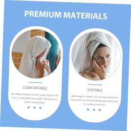 WOONEKY Coral Fleece Dry Hair Cap Absorbent Hair Towel Wrap for Adults Hooded Towel