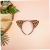 Vaguelly 9pcs Leopard Print Cat Ear Headbands Fuzzy Animal Ears