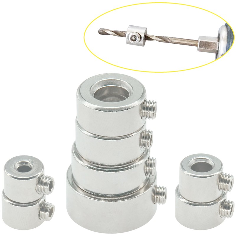 8 PCS Drill Bit Depth Stop Collar For 3/4/5/6/8/10/12/16mm Wood