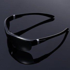 Clockjuan Black Polarized Sports Sunglasses for Men Women Polarized Rectangular Driving Sunglasses Sports EyewearBaseball Cycling Golf Fishing Glasses