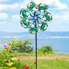 39" Crab Wind Spinners Metal Windmill Garden Stake,Ocean Theme Outdoor