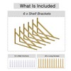 Ouvin Shelf Bracket Heavy Duty 6 Pack Triangle Shelf Brackets