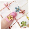Vaguelly 9pcs Flower Nail Charms Petal Manicure Decals Nail Art