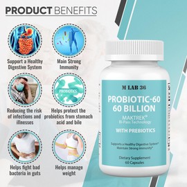 プロバイオティクス 600億 60カプセル プレバイオティクス 配合 乳酸菌 サプリメント 20 Strains