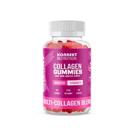 Marine Collagen Gummies - Hydrolysed Collagen Peptides with Zinc, Biotin and Folic Acid - Collagen Supplement for Men & Women - 60 Gummies for Hair, Skin, Nails & Joints - with Vitamin A, C & E