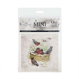 ITD Collection - Set creativo per mini album con carta di riso 14,8 x 14,8 cm (6 fogli) Carte di riso per decoupage per scrapbooking e artigianato - Multicolore (RSM084, codice HS - 48021000)