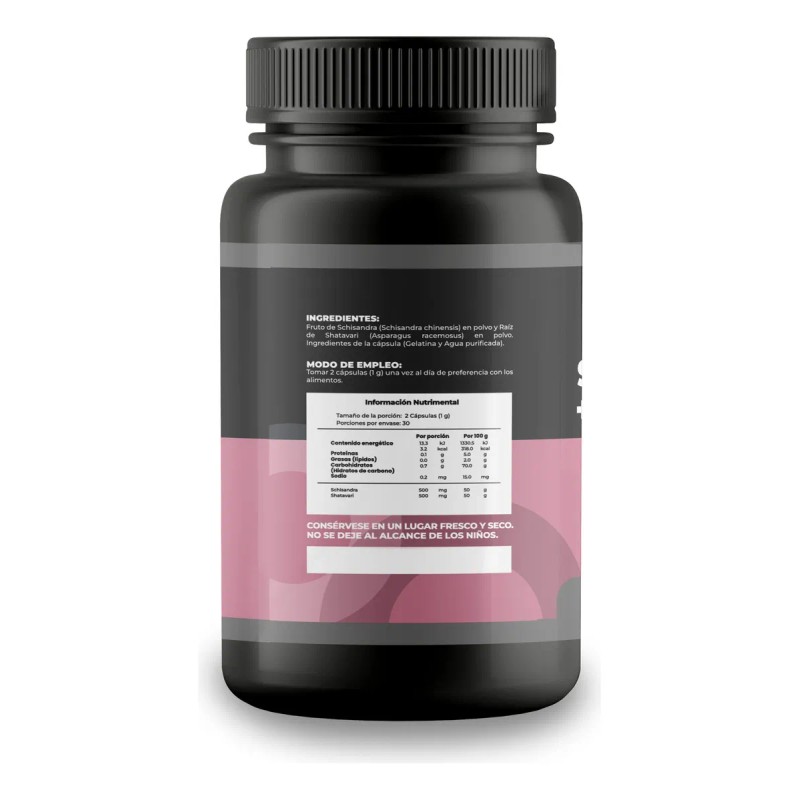 Schisandra Y Shatavari 500 Mg 60 Cápsulas Naturales
