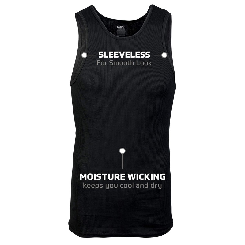 Gildan Gildan Men's A-Shirt Tanks, Multipack, Style G1104, Black (6-Pack),