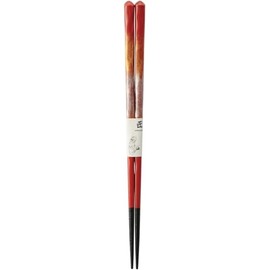 Kawai 121345 Chopsticks, Moonlight, Red, Size: Approx. 8.3 inches (21 cm)