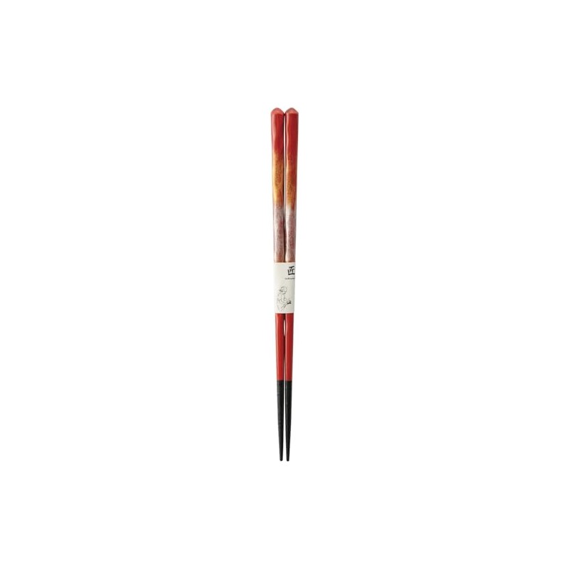 Kawai 121345 Chopsticks, Moonlight, Red, Size: Approx. 8.3 inches (21