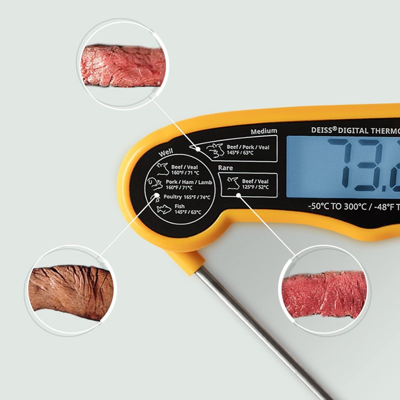 Deiss PRO Digital Meat Thermometer – Ultra Fast Precise Readings
