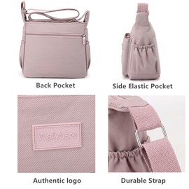 Wafybsre Handbags for Women Multi-Pocket Bags for Women Crossbody Shoulder Bag, Incarnadine Pink