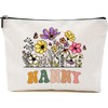 Nanny Wildflowers Gifts For Mother's Day Makeup Bags - Nanny