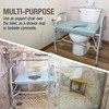 DMI Drop Arm Portable Toilet Commode, Extra-Wide Seat, 500 Pound