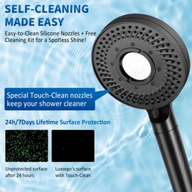 Luxsego High Pressure Shower Head with Filters for Hard Water, Rain Showerhead with Handheld Spray Power Wash to Clean Tub, Corner, Pet, Water Softener Shower Set Remove Chlorine and Harmful Substance