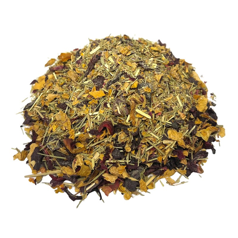 Ruby Delight Herbal Infusion Tea Lemongrass Hibiscus Rose Petals mix