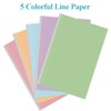 Unpunched Line Paper 5 Colorful - 100 Sheets/200 Pages Ruled