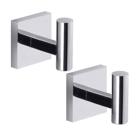 FNRNAOY - Juego de 2 ganchos para toallas de baño de cromo pulido, para ropa de baño, cocina, cochera, resistente montaje en la pared
