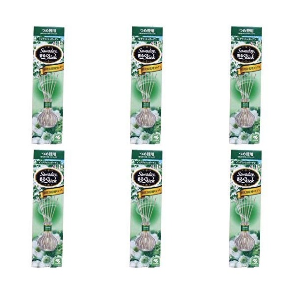 [Bulk Purchase] Sawaday Scented Stick Hibiya Flower Bed Select Deodorizing Air Freshener Refill English Garden 2.4 fl oz (70 ml) x 6